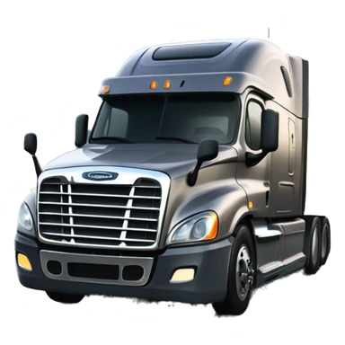 freightliner cascadia semi-truck after road accident sticker