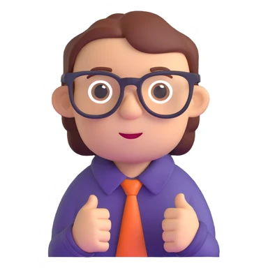 Ralph character with glasses sticker