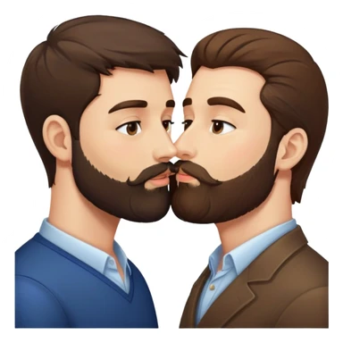 sexy-pose-fit-beard-brunette-caucasian-bear-twink-gay-men-kissing sticker