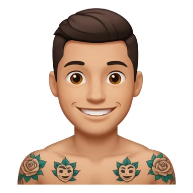 hombre con tatuajes sticker