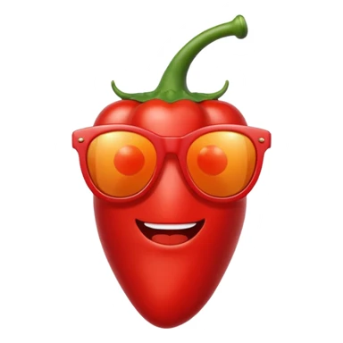 Hot pepper with sunglasses sticker