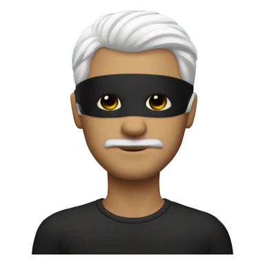 Man with white hair black mask and one eyepatch  sticker
