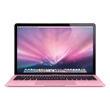 Create me a pink mabook desktop screen sticker