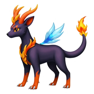 
Canine-Houndoom-Amaura-Salandit-Noibat-Flareon-Fakémon-fusion (full body) sticker