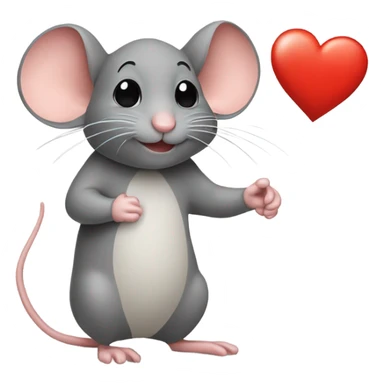 A mouse holding a mouse saying I miss you  sticker