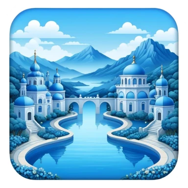 Blue Aesthetic Scenery Deco sticker