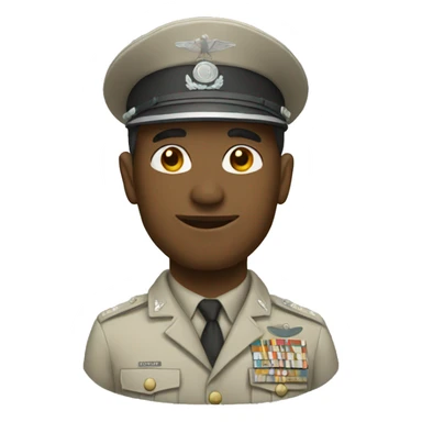 White army man sticker