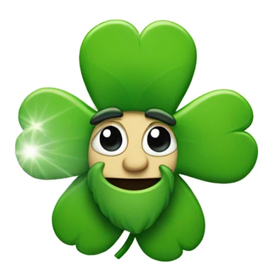 lucky man clover sticker