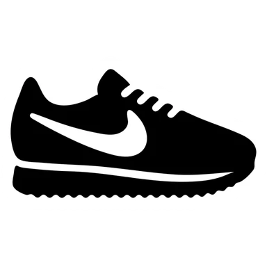 Nike Cortez sneakers, with a modern design sticker