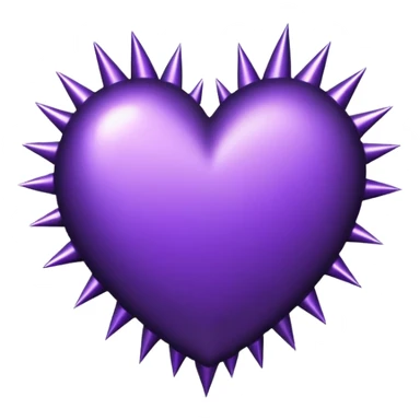 Dark purple heart with spikes sticker