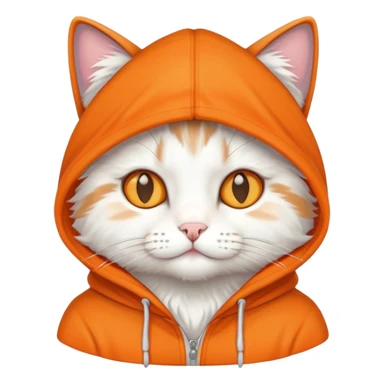 A cat wearing a hoodie  sticker