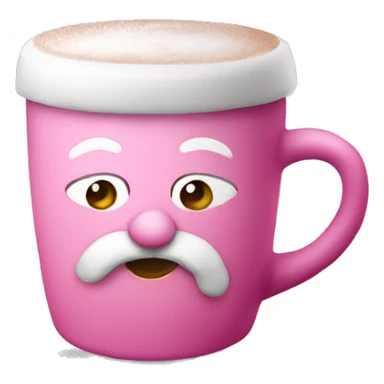 Santa dressed in pink drinking hot chocolate sticker