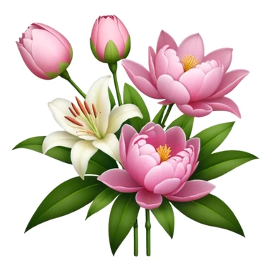 Lilien und Pfingstrosen sticker