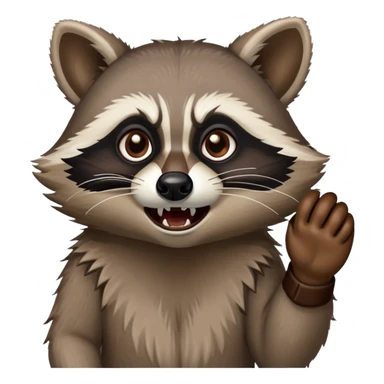 raccoon flicking people off sticker