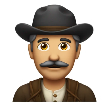 Peasant with a handlebar moustache sticker