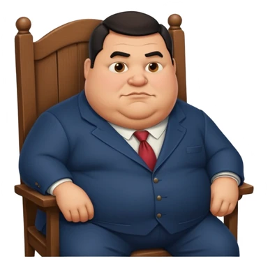 Mafia big fat boss pixar style sit on a chair sticker