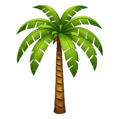 Palm Tree: flat body toony leafs non floor sticker