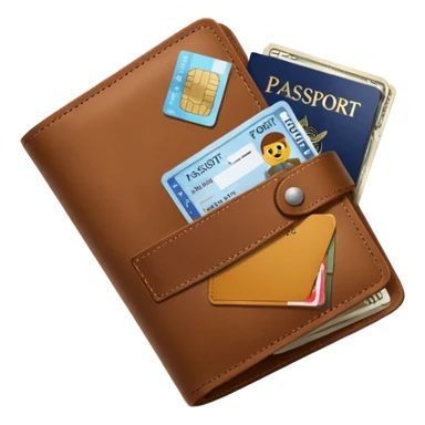 Travel wallet – larger, holds passport and tickets.
 sticker