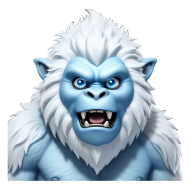 Cinematic Realistic WoW Yeti Portrait, head tilted dramatically with an exaggeratedly amused expression, blending epic primal power with an unexpected hint of playfulness. His robust, shaggy fur and expressive ice-blue eyes are rendered with lifelike texture and dynamic, frosty lighting, high shine, dramatic yet whimsical, capturing the essence of a yeti whose epic might is softened by a mischievous glint. sticker