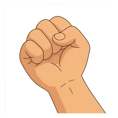 ghibli style hand gripping sticker