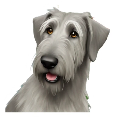  Irish wolfhound dog and christmas tree sticker