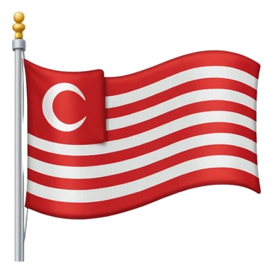 White red white tricolour flag sticker
