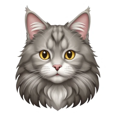 Maine coon gris et blanc  sticker