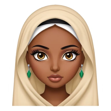 Saudi arabianbeauty, pretty bratz baddie, black eyeliner, sticker