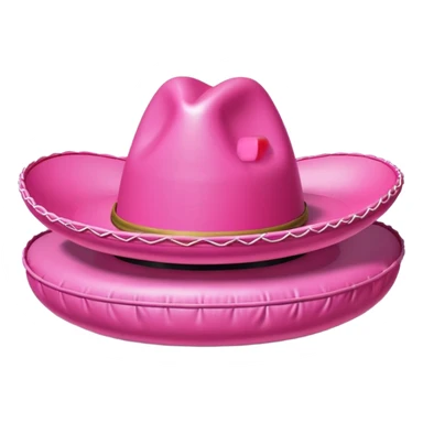 jeff koons pink spam sombrero inflatable sculpture  sticker