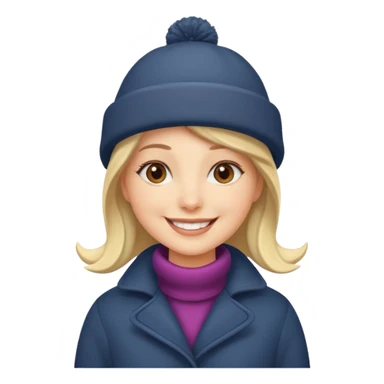 woman winter sticker