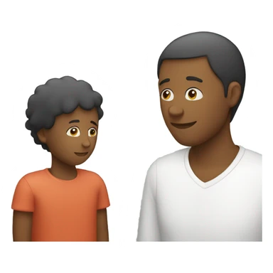 parent watching after son white cicrle icon sticker