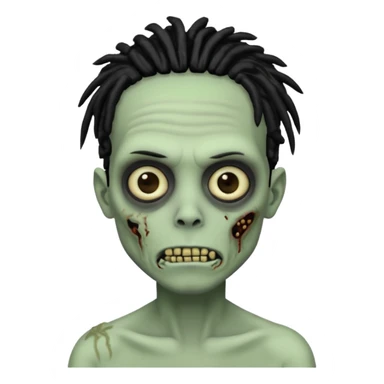 zombie boy with black dreads sticker