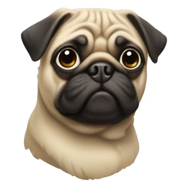 Pug en un pino sticker