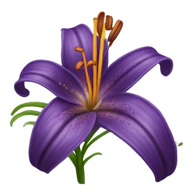 purple tiger lily sticker