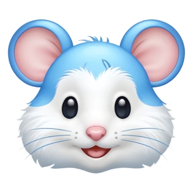 A mouse face with blue sun rays like a sun ☀️  sticker