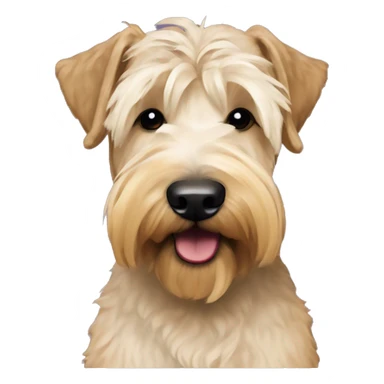 Irish soft coated wheaten terrier with a bandana around neck sticker