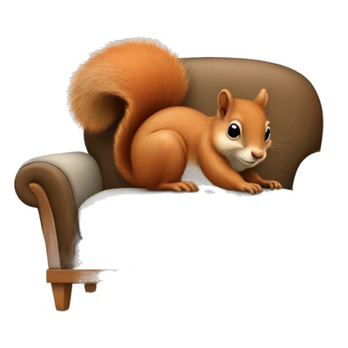 Squirrel in a sofa sticker