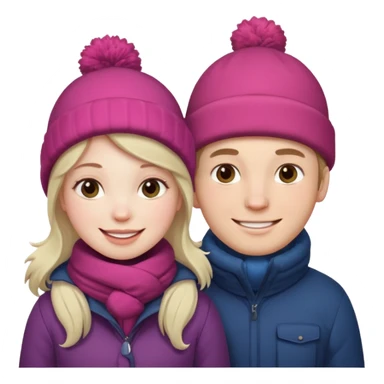 cold climate man woman sticker