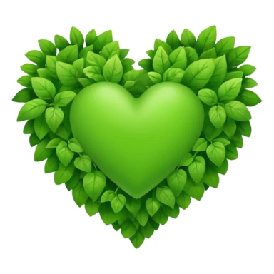 green heart made of plants
 sticker