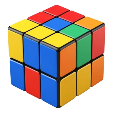 Rubik’s cube with motion lines sticker