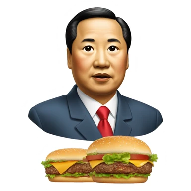 Mao Zedong with Burger sticker
