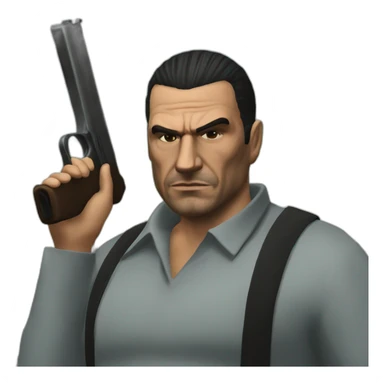 GTA III Italian Mafia man with shotgun sticker
