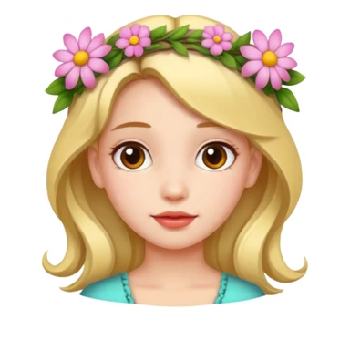 GIRL WITH FLOWERS sticker