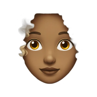 Mixed girl curly hair sticker