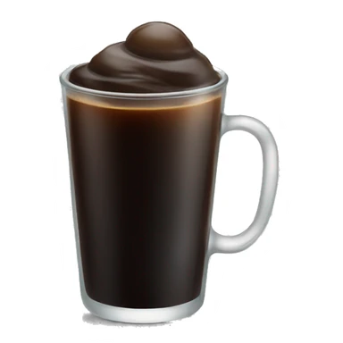 iced black coffee in a tall glass cup sticker