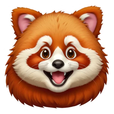 Red panda Laughing sticker
