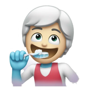 brushing teeth sticker