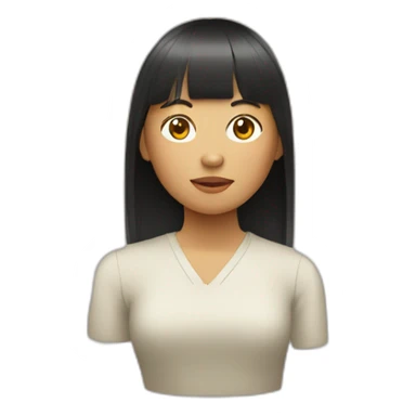 filipino woman with a full fringe sticker