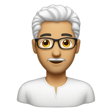 Arabic White man with a some hair and glass sticker