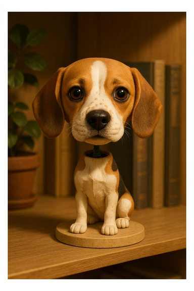 a cute dog bobblehead with floppy ears sticker